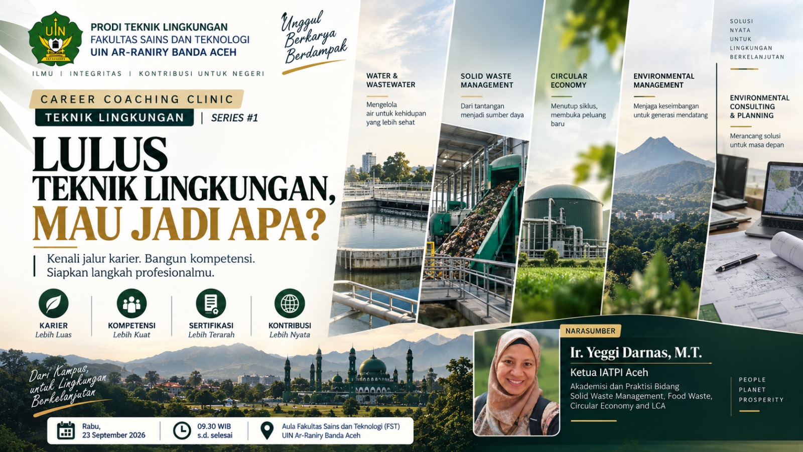 Prodi Teknik Lingkungan UIN Ar-Raniry Gelar Career Coaching Clinic